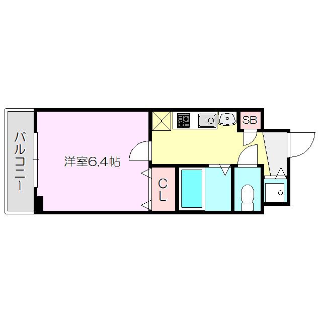 プレサンス新大阪クレスタ(1K/4階)の間取り写真