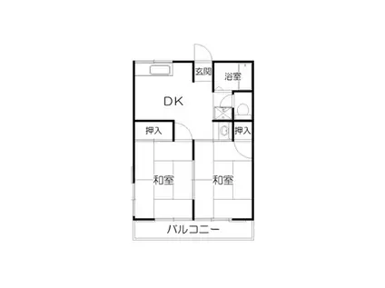 CHアイランド(2DK/2階)の間取り写真