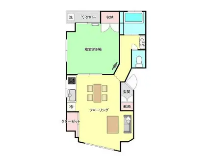 サンフィルドマンション(1LDK/3階)の間取り写真
