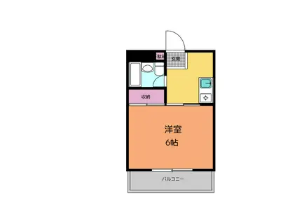 一由ハイツ新大宮(1K/2階)の間取り写真