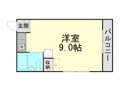 シティコート摩耶(1K/2階)の間取り写真