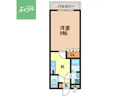 WALKER AP(1K/1階)の間取り写真