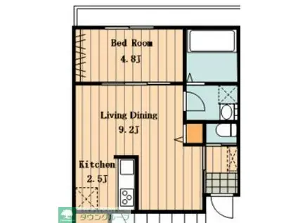 VIVACE(1LDK/2階)の間取り写真