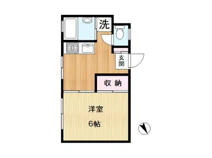 サニーハイツ(1K/1階)の間取り写真