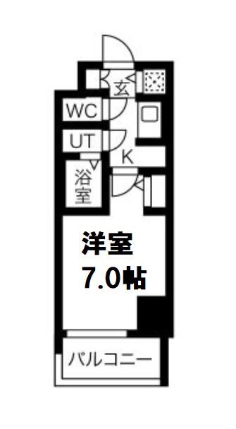 サムティ難波VIVO(1K/5階)の間取り写真