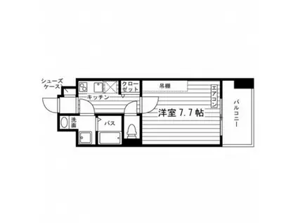 ラフィーユ本町(1K/11階)の間取り写真