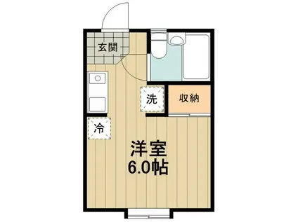 ハイツリベルテ(1K/1階)の間取り写真