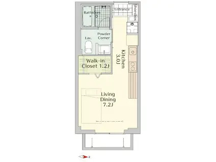 LACINE大塚(ワンルーム/3階)の間取り写真