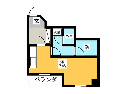 サンバースト本島(ワンルーム/4階)の間取り写真