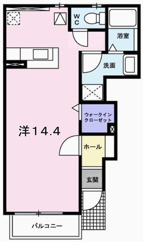 サニー・カーサM(ワンルーム/1階)の間取り写真