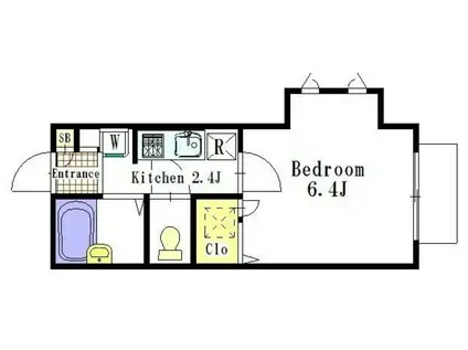 CASAHIGUCHI(1K/1階)の間取り写真