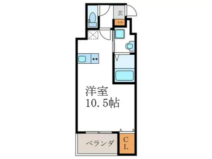 シエルコート大宮(ワンルーム/4階)の間取り写真