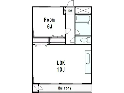 第1愛和ビル(1LDK/4階)の間取り写真