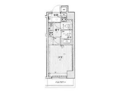 メインステージ護国寺(1K/6階)の間取り写真