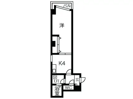 YM丸の内(1DK/6階)の間取り写真