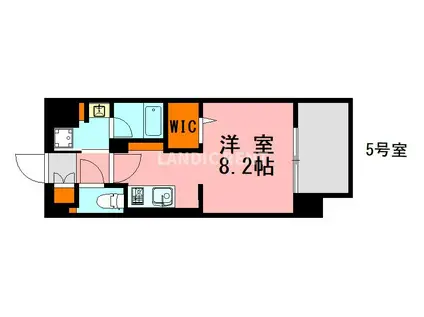 LANDIC O3152(ワンルーム/4階)の間取り写真