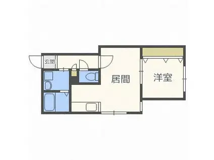 メゾンMT清田(1LDK/3階)の間取り写真