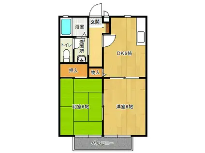 N壱番館(2DK/1階)の間取り写真