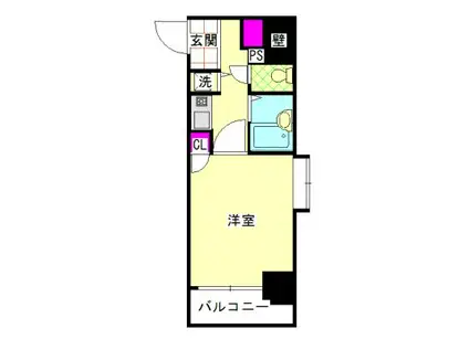 フォルムビストゥール博多(1K/5階)の間取り写真