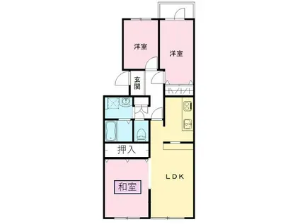 第六サンハイツ大森(3LDK/2階)の間取り写真
