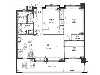 エバーライフ平成東(3LDK/2階)の間取り写真