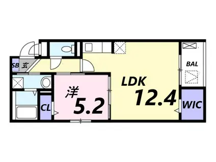 エム・ヴィレッジII(1LDK/2階)の間取り写真