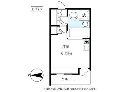 ジョイテル初台(ワンルーム/2階)の間取り写真