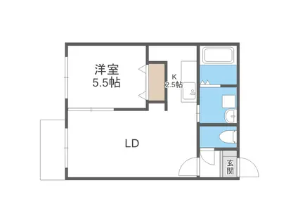 アニマーレ227(1LDK/3階)の間取り写真