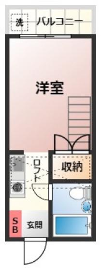 インパクト広瀬町II(ワンルーム/3階)の間取り写真