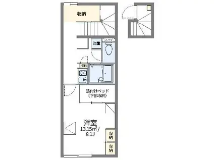 レオパレスネーブルI(1K/2階)の間取り写真