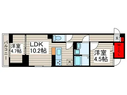 セレスティア興野(2LDK/3階)の間取り写真