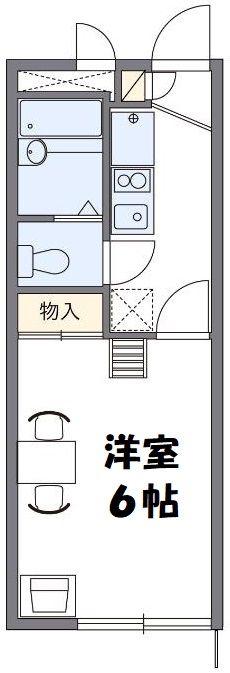 レオパレスアトリオ(1K/1階)の間取り写真