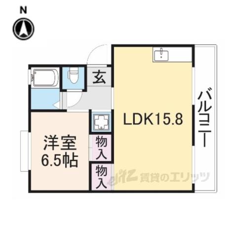 第一林マンション(1LDK/3階)の間取り写真