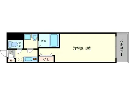 S-FORT福島リブレ(1K/6階)の間取り写真