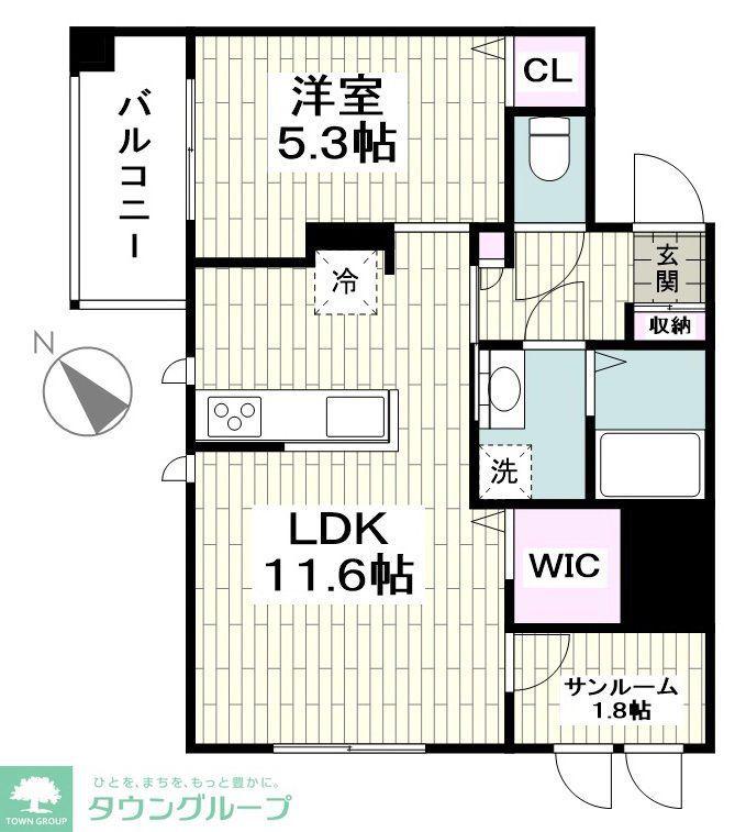 フレール松が枝(1LDK/2階)の間取り写真