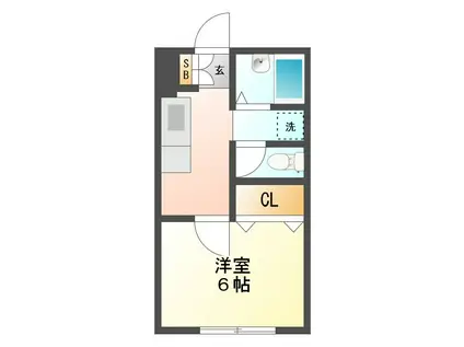 PLAZA(1K/1階)の間取り写真