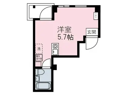 ライベストコート常盤台(1K/5階)の間取り写真