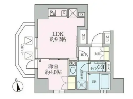 ザ・レジデンス三ノ輪(1LDK/15階)の間取り写真