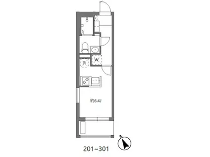 アリカ大森1(ワンルーム/2階)の間取り写真