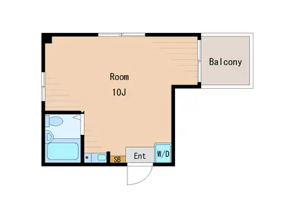 石井ビル(ワンルーム/2階)の間取り写真