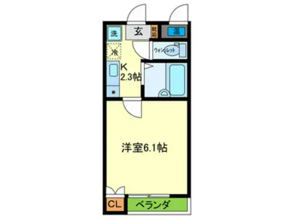 クレイドル・アラキ(1K/2階)の間取り写真