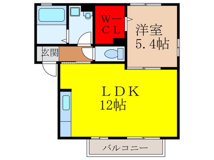 阪急宝塚線 石橋阪大前駅 バス乗車時間:12分 最寄りバス停で下車 徒歩3分 2階建 築25年(1LDK/1階)の間取り写真