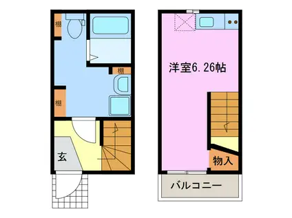 アースクエイク浦里(ワンルーム/1階)の間取り写真