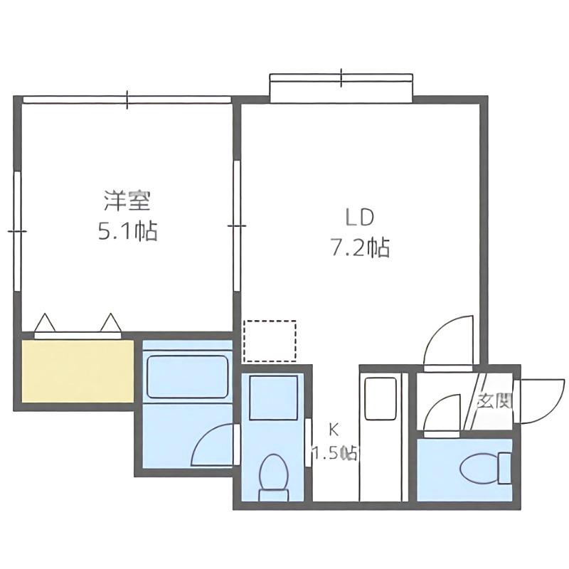 アクアフォレスト(1LDK/3階)の間取り写真