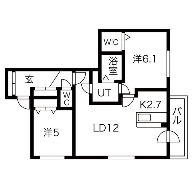 SABANJOULE(2LDK/3階)の間取り写真