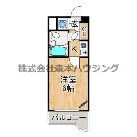メゾンエイコーA棟(1K/3階)の間取り写真