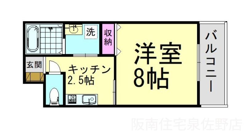TABIYADO SENNAN(1K/2階)の間取り写真