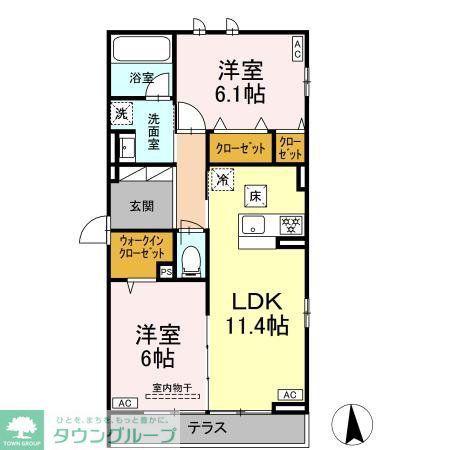 D-ROOM東葛西(2LDK/3階)の間取り写真