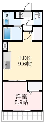 アスティ(1LDK/3階)の間取り写真