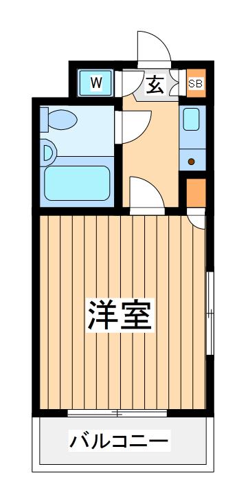クリオ妙蓮寺参番館(1K/1階)の間取り写真